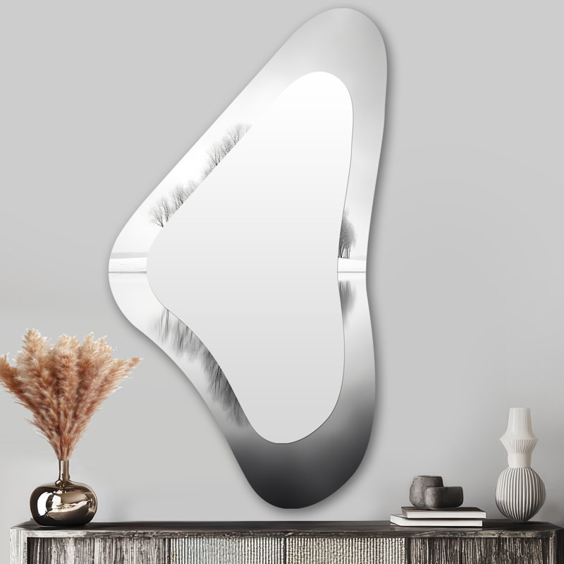Miroir mural asymétrique noir
