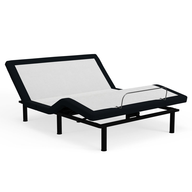 Base de lit double réglable: massage relaxant, charge, base de nuit à DEL avec pieds, fonction zéro