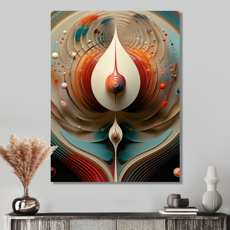 «Awakening Of Origine», reproduction d'art murale abstraite, Toile tendue, H 44 po x l 34 po x P 1,5 po