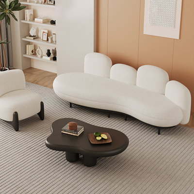 Modern Wide Indoor Chaise Lounges with Metal Legs