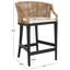 Tabouret de comptoir en bois massif Carneshia