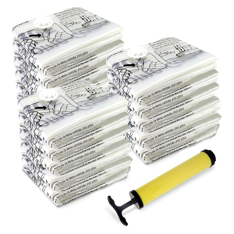 Vacuum Sealer Bags - 15 Compression Bags in 6 Sizes for Travel, Clothing, and Blanket Storage