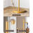 EDISHINE Dimmable Farmhouse Floor Lamp With 3 LED Edison Bulbs, Industrial Rustic Rattan Standing Lamp For Living Room, Bedroom, Office, Gold