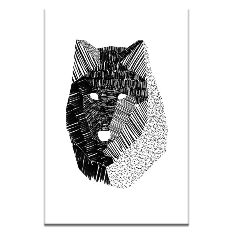 Wolf Mask by Ayarti - Wrapped Canvas Print, 51 cm H x 41 cm W