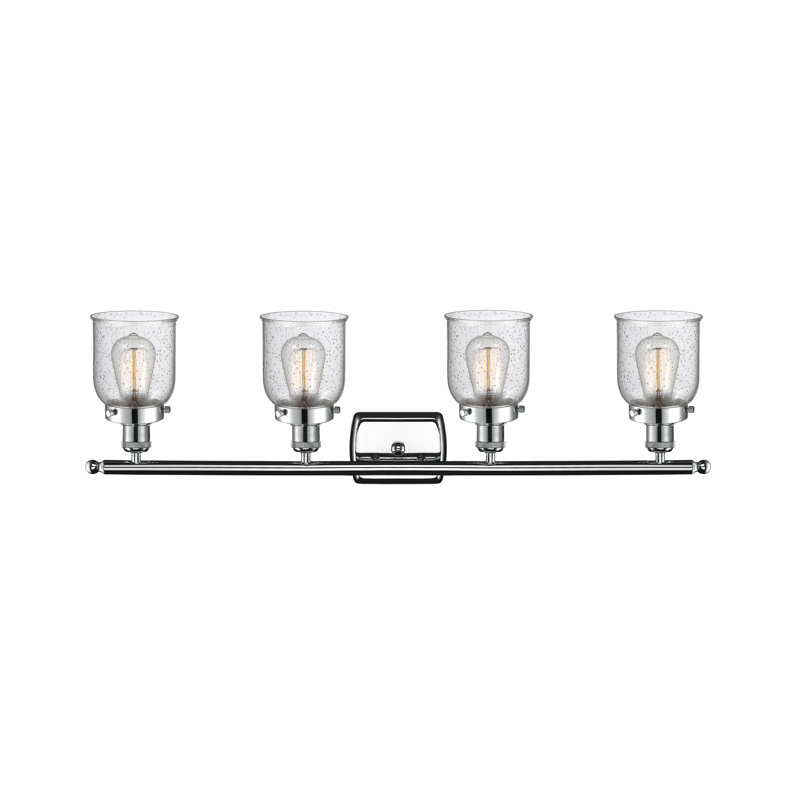Éclairage pour salle de bain 4 lumières Hanzila, Chrome poli, DEL