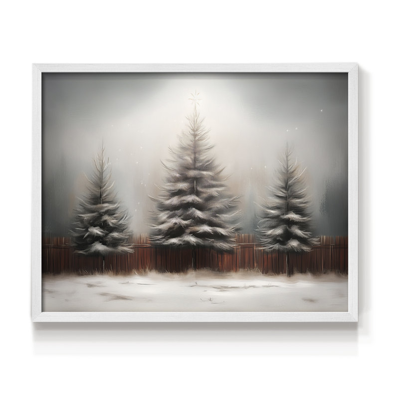 «Chirstmas Art» - DCCCLxxx - Reproduction encadrée - Restickable, H 8 po x l 10 po, Blanc