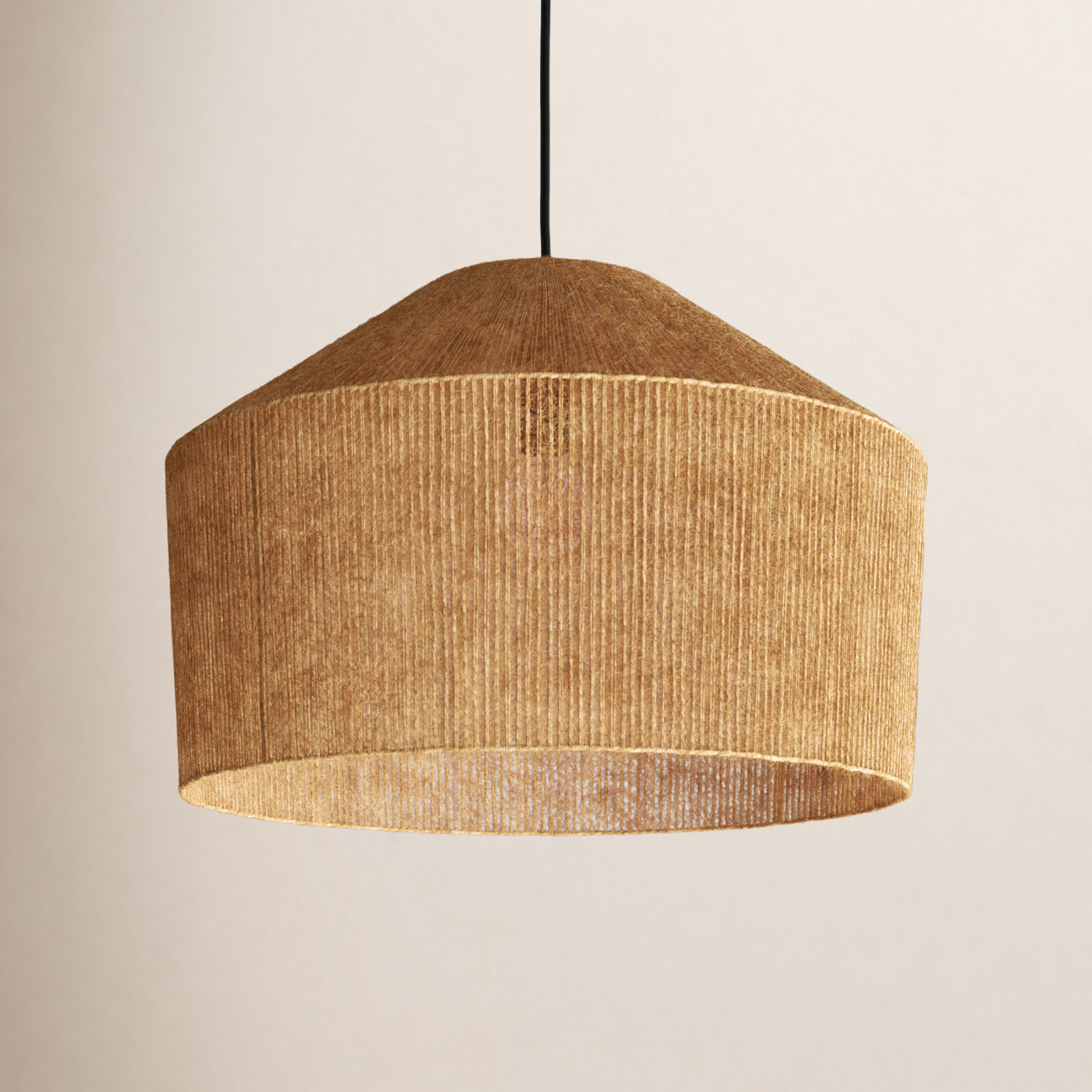 Lowan Single Light Burlap Pendant