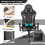 Fauteuil de jeu de massage inclinable et pivotant avec support lombaire, gris-141198116-141198117
