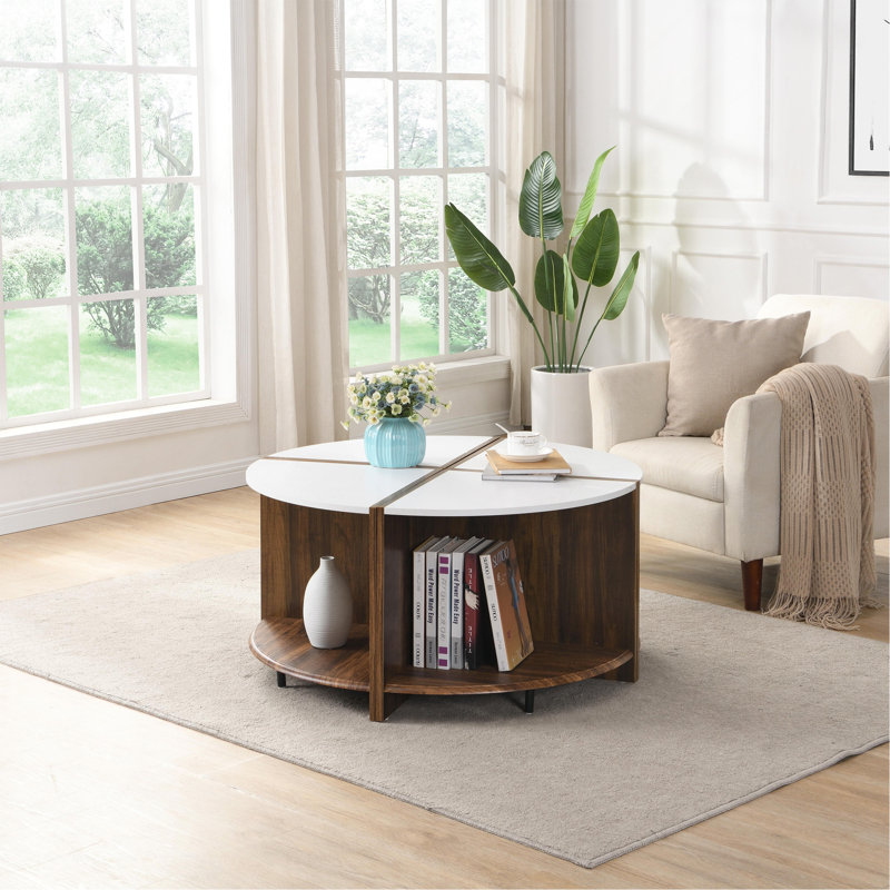 Table basse 4 pièces Neyba, Noyer
