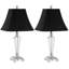 Ensemble de lampes de table en verre transparent de 25,5 po Eagleville-1902147978