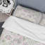 Patchwork de roses roses - ensemble de housse de couette abstrait - microfibre de polyester-1086361670