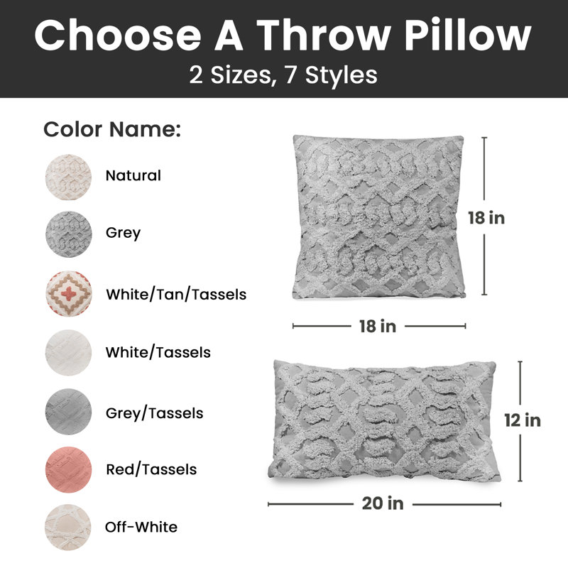  Throw Pillow, Gray
