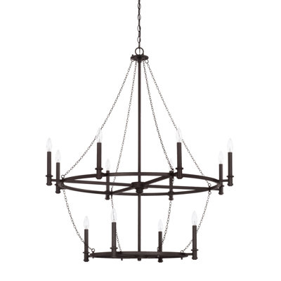 Lancaster 12 - Light Dimmable Tiered Chandelier