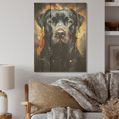 Cane Corso Confidence I - chien, art mural sur bois de pin naturel