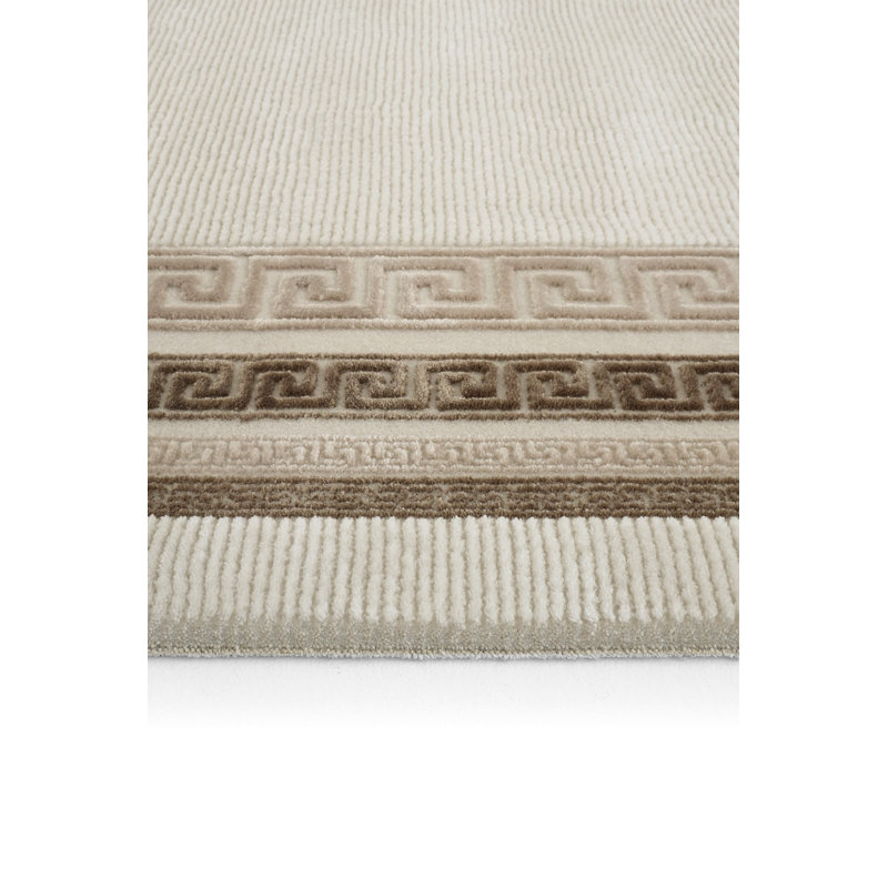 Basilios Geometric Machine Made Indoor / Outdoor Area Rug, Rectangle 6'7" x 9'6"