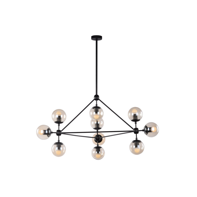 Lustre linéaire moderne 10 lumières spoutnik Rick