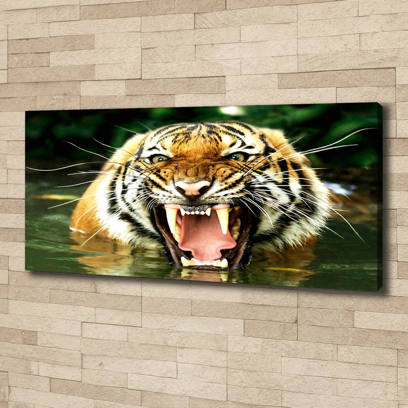 Roaring Tiger - No Frame Print on Canvas