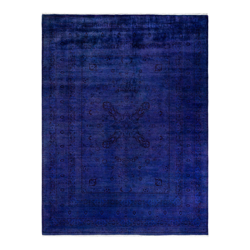 Tapis mauve / bleu marine 9 pi 2 po x 12 pi 4 po Dailani