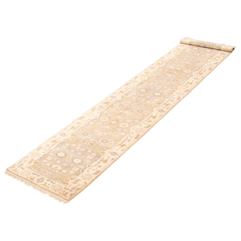 Tapis gris clair Alizette Oushak 2 pi 8 po x 15 pi 10 po