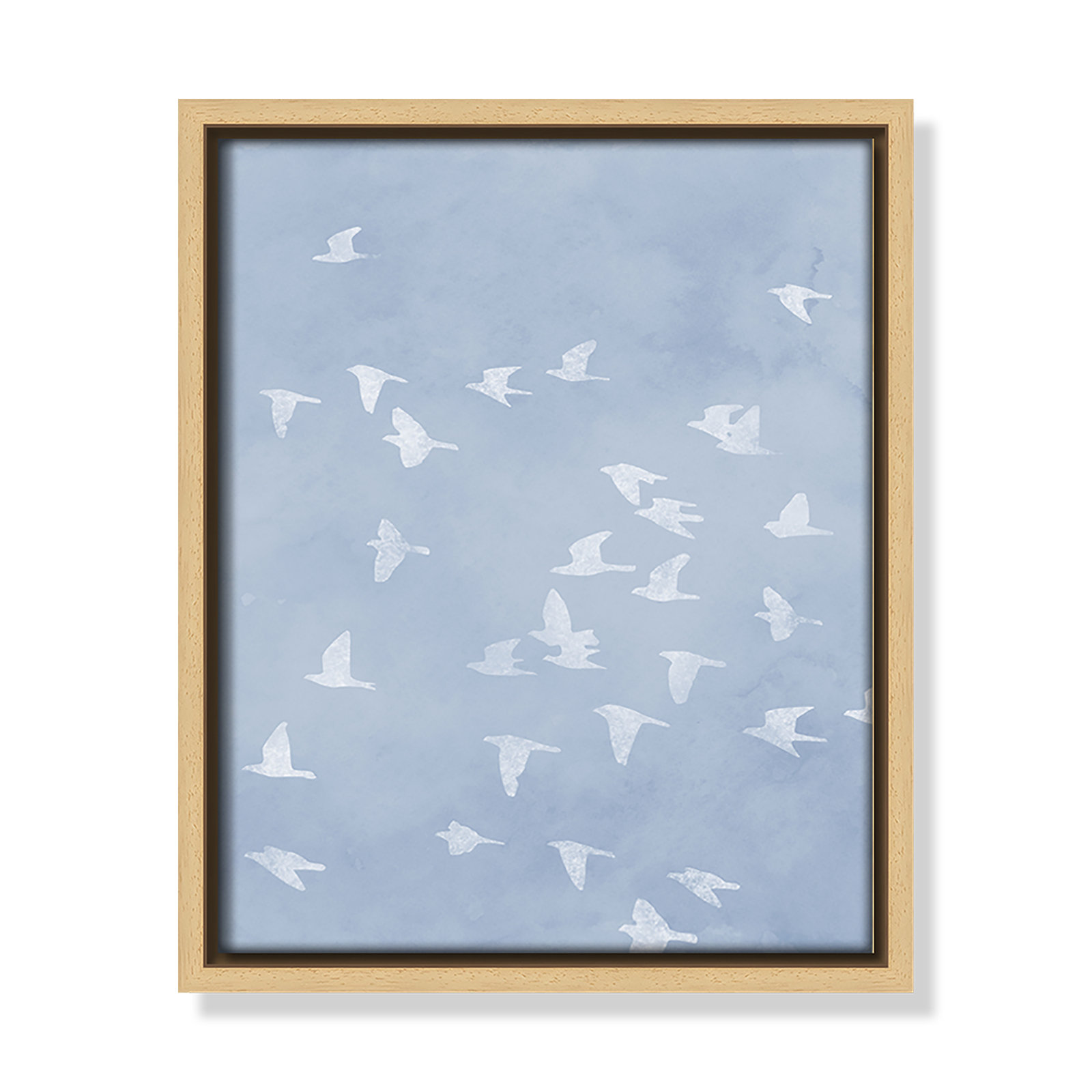 Flying Friends Print by Marcus Prime, 9.5'' W x 11.5'' H, Natural Floater