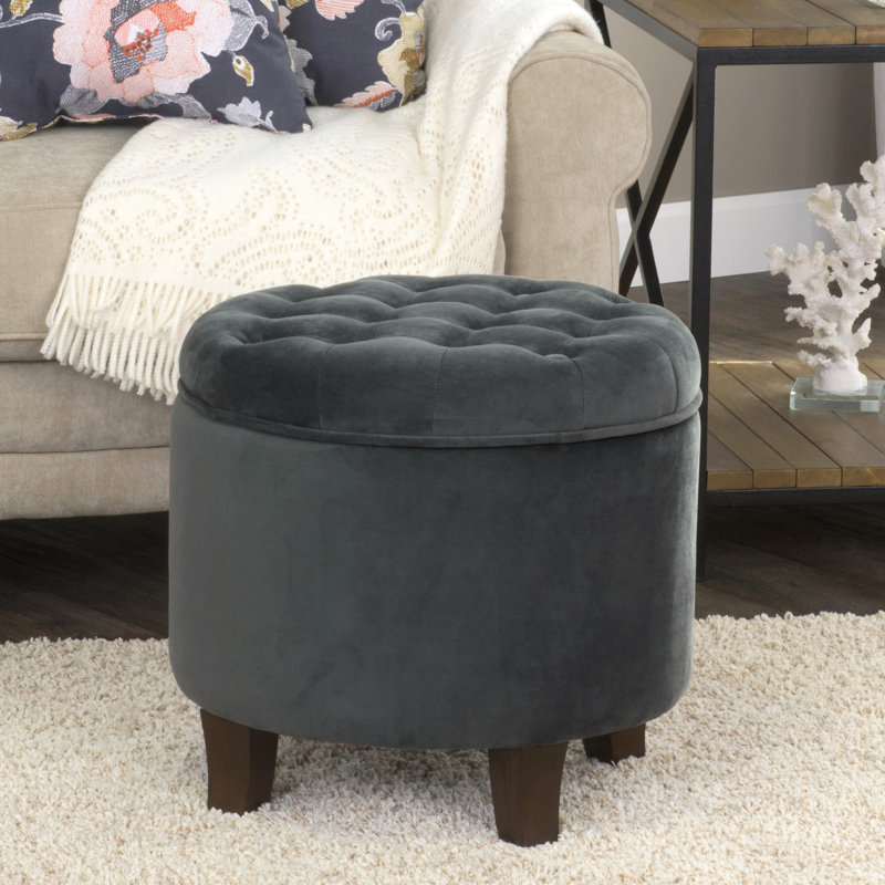 Repose-pieds Klingensmith, Velours performance Bella Gunmetal Bella
