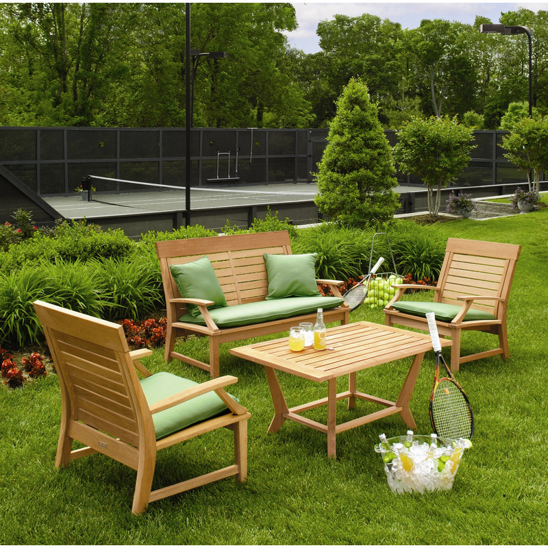 Sutton Outdoor Coffee Table, Natural Shorea Wood