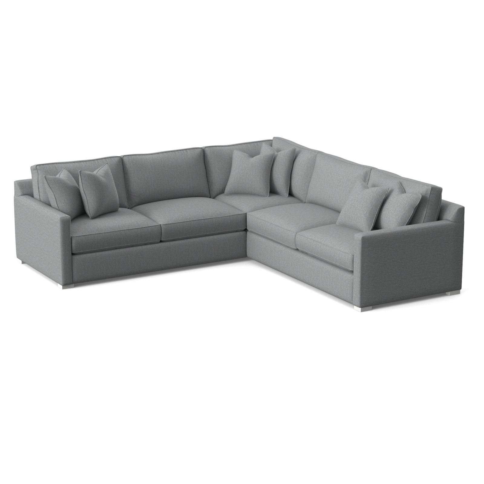 Bel-Air L-Sectional, Frost White, Light Blue Performance Fabric; 0851-55