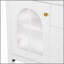 Armoire de salle de bain blanche de 35,6 pouces avec beaucoup de rangement et éclairage activé par le mouvement pour les salles de bain modernes