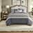 Luxury 5 Piece Bedding Sets, Polyester Jacquard Striped Home Comfort