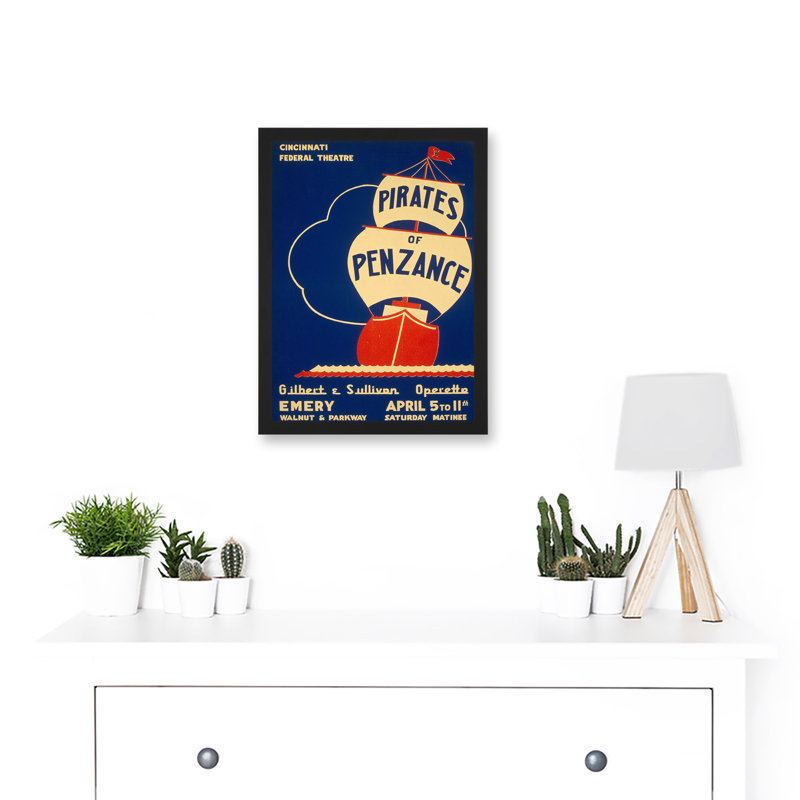 Theatre Pirates Of Penzance Poster Gilbert Sullivan - Single Picture Frame Print