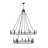 Geiser 20 Light Chandelier in Matte Black