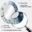 Miroir mural ovale bleu et gris sur une branche I-77409876