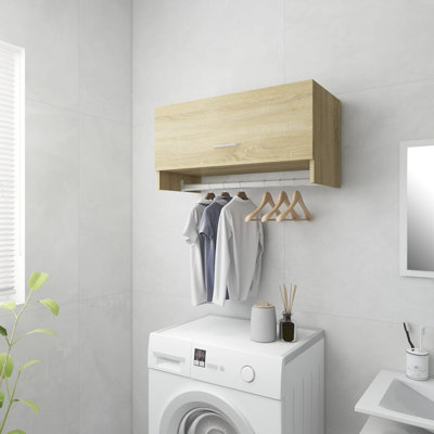 vidaXL Wardrobe Storage Cabinet Clothes Organizer Shelf Hanger Engineered Wood by VidaXL