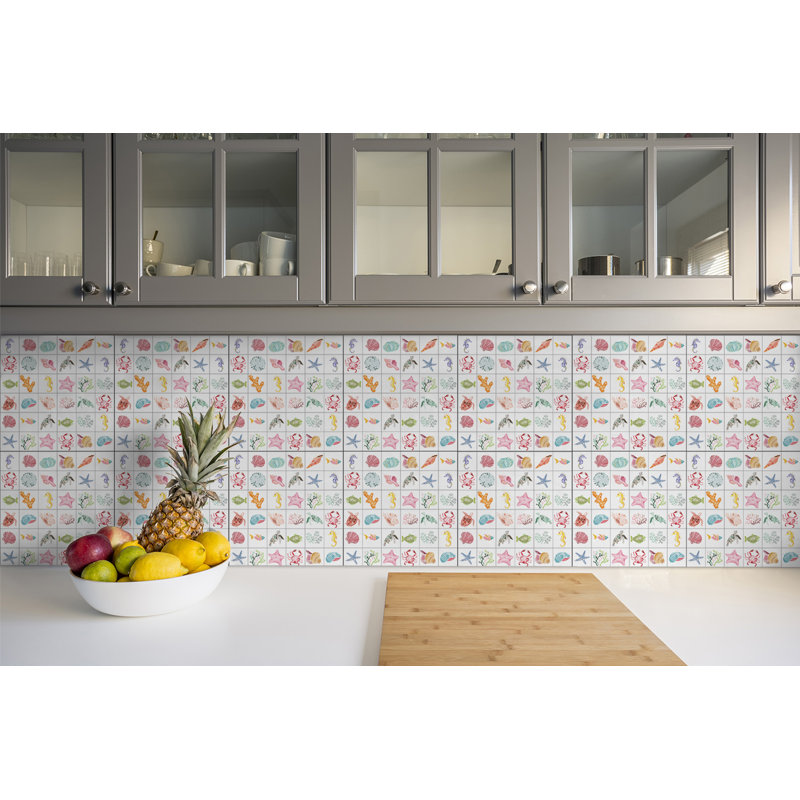 Iustina 30cm W x 30cm L Vinyl Peel and Stick Field Tile