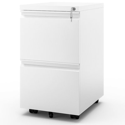 39cm Wide 2 -Drawer Mobile Steel File Cabinet