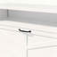 White Metal Shoe Cabinet with Flip Drawers