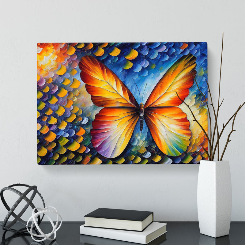 Exotic Butterfly - Wrapped Canvas Print, 35cm H x 50cm W x 3cm D