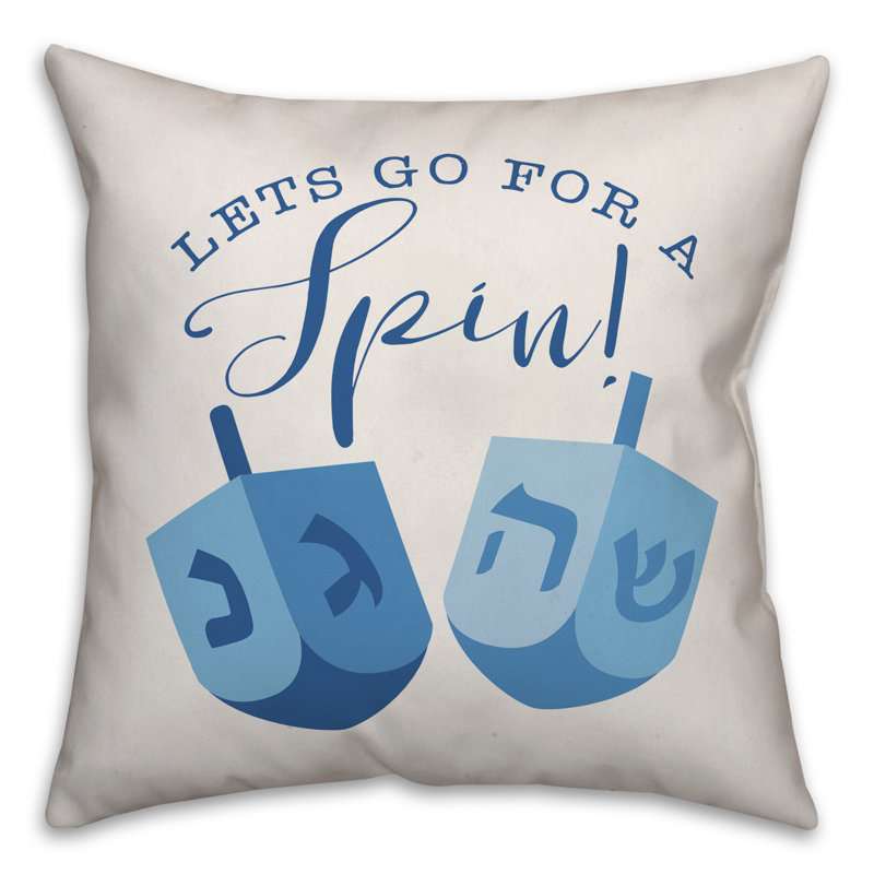  Housse de coussin Let's Go for a Spin, 20 po x 20 po, Polyester/ Bourre en polyester