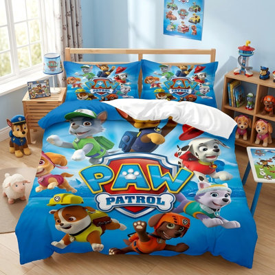 Ensemble de literie 4 pièces Paw Patrol pour fille / garçon