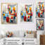 «Geometric Abstraction Composition III», art mural encadré abstrait géométrique-472158071-472158070