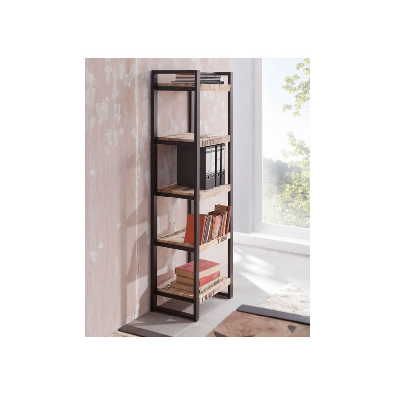 Factory 60cm W Steel Standard Bookcase, H180 x W60 x D40cm, 5 shelves