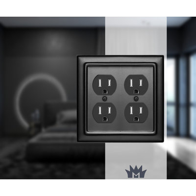 Architectural 2 - Gang Duplex Outlet Wall Plate (Set of 2)