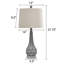 Lampe de table en résine de style médiéval de 27,75,, idéale pour les salons, les tables de chevet et les tables basses.