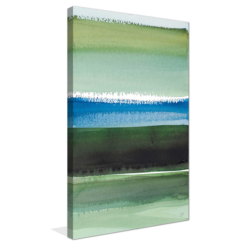«Morning Pasture I», reproduction de peinture à l'aquarelle, H 40 po x l 24 po x P 1,5 po, Toile tendue