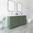 Aurilla 60 in. Double Sinks Freestanding Bath Vanity in Forest Green with White Carrara Quartz Top-1837262259
