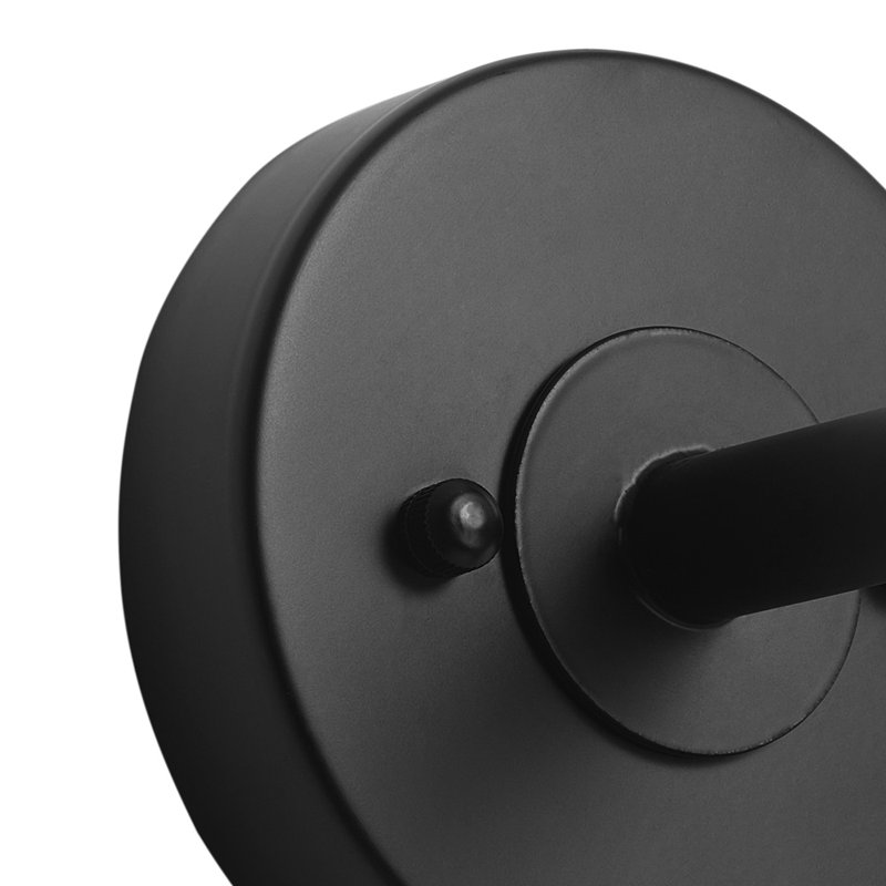 1-Light matte black wrought iron industrial dimmable wall lamp