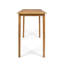 Table de bar d'extérieur rectangulaire en bois d'acacia minimaliste - finition teck (table incluse seulement)-1680049439