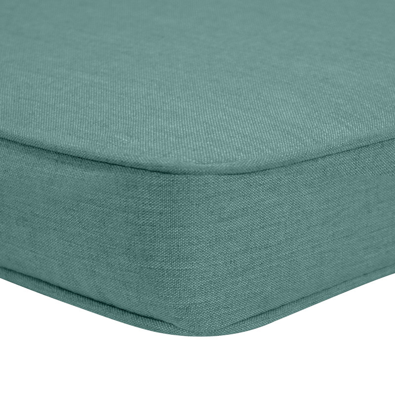 Indoor/Outdoor Sunbrella® Seat Cushion, 44" W x 18" D, Cast Breeze Sunbrella® Plainweave