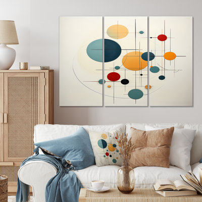 3 pièces Distant Galaxies Midcentury Elegant Retro I