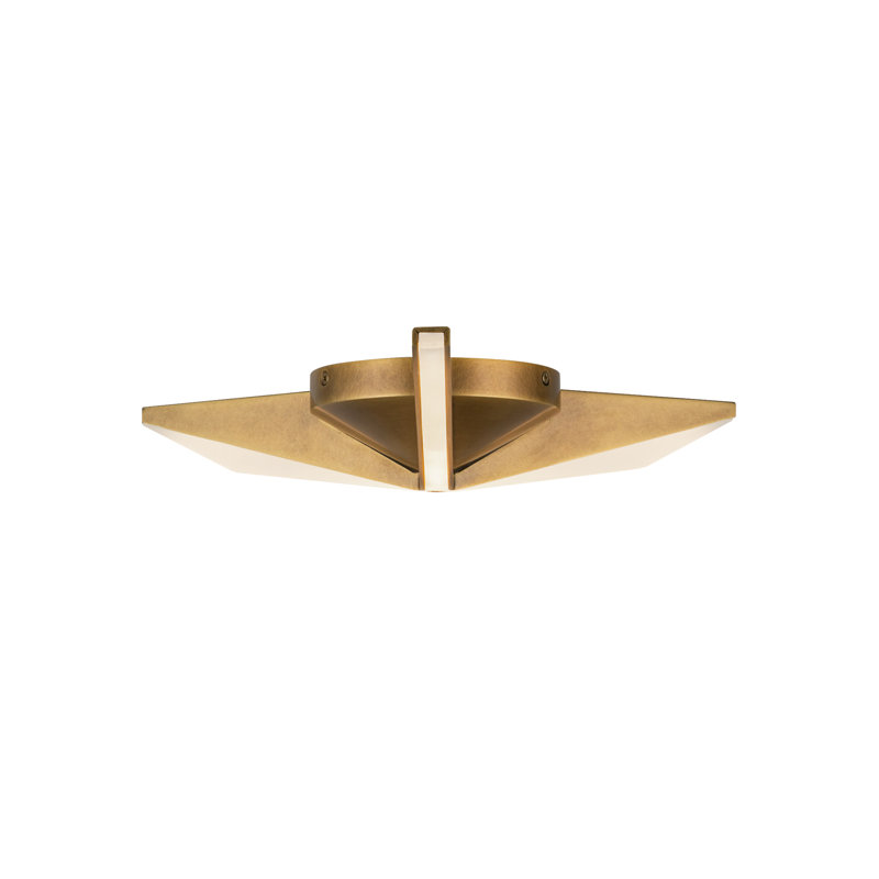 Tachi 2 - Light LED Flush Mount, 2.5" H x 15" W x 15" D, Vintage Brass